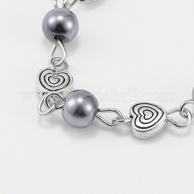 Wholesale Handmade Round Glass Pearl Beads Chains for Necklaces Bracelets  Making 