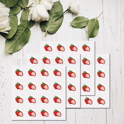 Wholesale CREATCABIN 128Pcs Strawberry Stickers Fruit Vinyl Decal  Self-Adhesive Waterproof Sticker Round Bulk Cartoon Red Stickers for Water  Bottles Laptop Luggage Cup Computer Diary Skateboard 2.5x2.5cm 