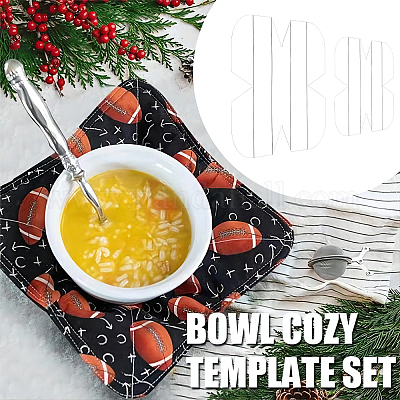 2Pcs Bowl Cozy Template Bowl Wrap Sewing Pattern Template Bowl