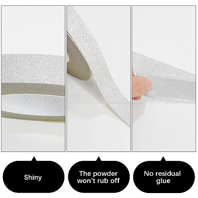 50м блестящие самоклеящиеся пластиковые ленты&nbsp;DIY-WH20050-14B-01-1