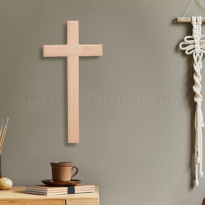 Croix Chrétienne Murale En Bois 30 Cm - Décoration élégante Pour Chambre Ou Salle De Prière - 11