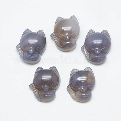 Pendentifs en agate naturelle grise&nbsp;G-T122-16C-1