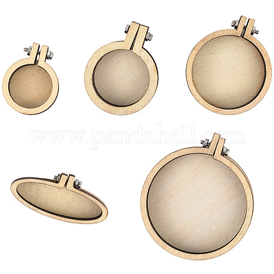 5 шт. 5 стиля деревянных пялец для вышивания&nbsp;DIY-CP0012-43C-1