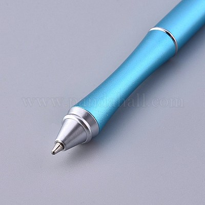 30Pcs Beadable Pens Plastic Bead Pen Black Ink Ballpoint Pens Diy