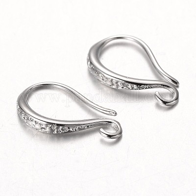 Латунные крючки для сережек&nbsp;KK-O091-03-NR-1