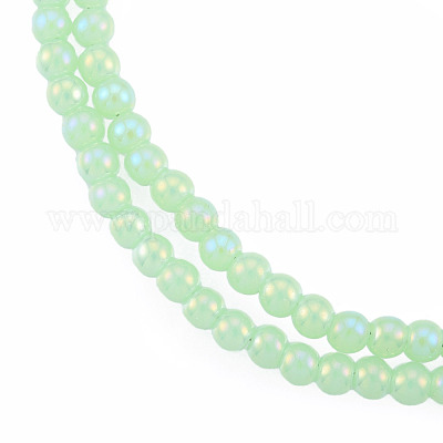 Chapelets de perles en verre électroplaqué&nbsp;EGLA-N002-47-1