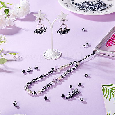 Полосатый бисера смолы&nbsp;RESI-TAG0001-01-1