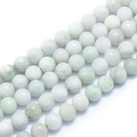 Natürliche myanmarische Jade / burmesische Jade-Perlenstränge G-K310-A27-8mm-1