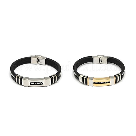 Unisex Casual Style PU Leather Cord Bracelets BJEW-L373-03-1