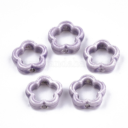 Cadres de perles de porcelaine à la main PORC-S499-17G-1