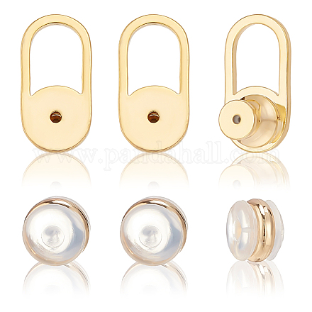 8 Stück Messing-Ohrmuttern&nbsp;KK-ME0003-61G-1