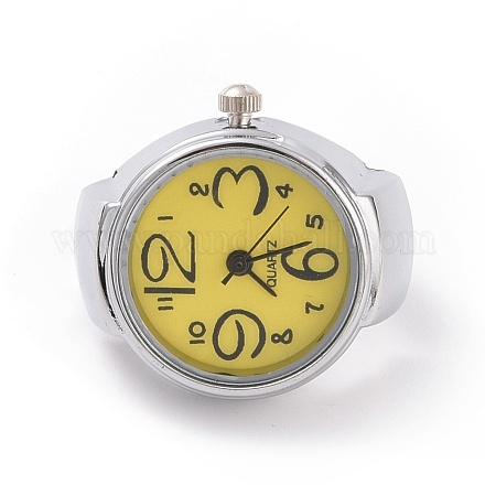 201 orologio ad anello per dito con cinturino elasticizzato in acciaio inossidabile WACH-G018-01P-01-1