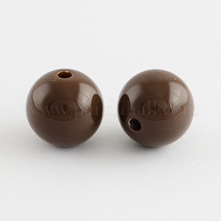 Perles acryliques rondes de chunky bubblegum X-SACR-S044-10-1