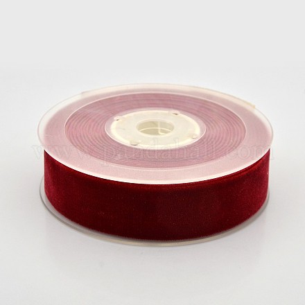 Ruban de velours en polyester pour emballage de cadeaux et décoration de festival SRIB-M001-26mm-260-1