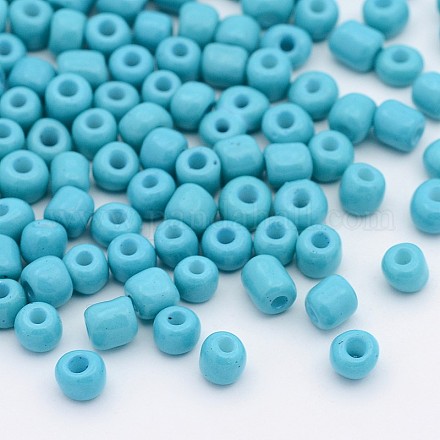 12/0 1.5~2mm Baking Paint Glass Seed Beads Loose Spacer Beads X-SEED-S001-K10-1