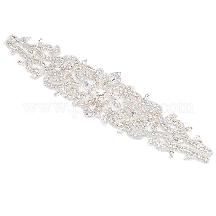 CHGCRAFT 30Inch Brial Glass Rhinestone Applique Sash with Hot Melt Adhesive Stick for DIY Wedding Belt AJEW-WH0329-17-1