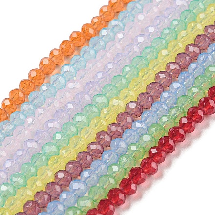 Baking Painted Transparent Glass Beads Strands DGLA-A034-J2mm-B-1