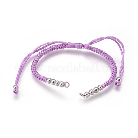 Fabbricazione di braccialetti di perline intrecciati con corde di nylon BJEW-F360-FP10-1