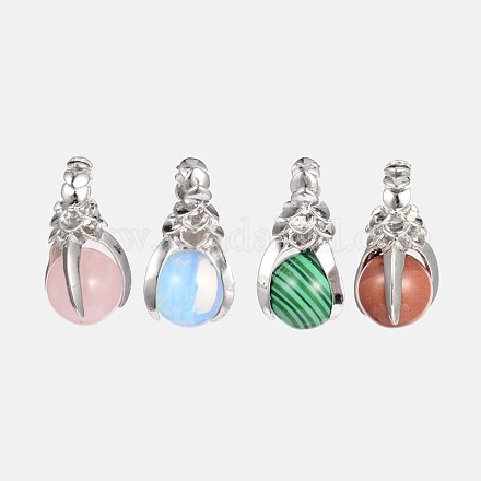 Natural & Synthetic Gemstone Pendants G-D643-M-RS-1