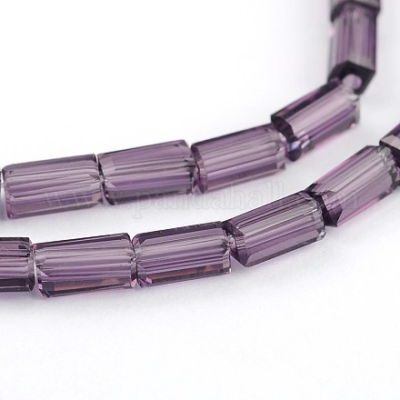 Faceted Rectangle Glass Beads Strands GLAA-J065-A11-1