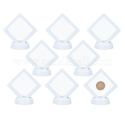 Superfindings 8sets 8.9cm soportes de exhibición de imágenes de plástico blanco ODIS-FH0001-01B-02-1
