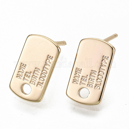 Brass Earring Findings KK-S356-139G-NF-1