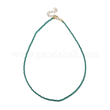 Facettierte Rondelle Glasperlen Halsketten NJEW-JN03004-05-1