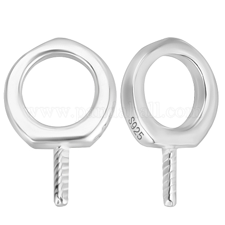 10 шт. 925 серебряных шурупа для крепления колышков STER-BBC0006-91-1