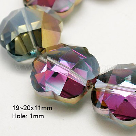 Electroplate Glass Beads EGLA-D027-08-1