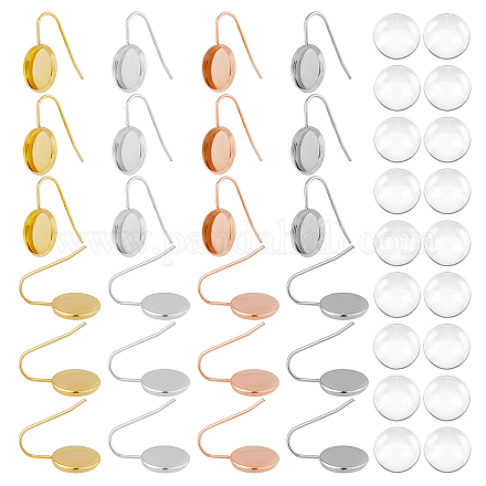 Unicraftale наборы для изготовления плоских круглых висячих сережек своими руками STAS-UN0034-76-1