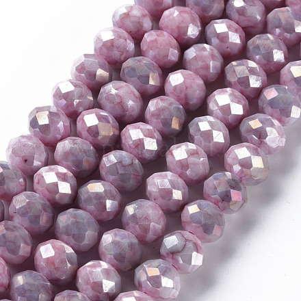 Cuisson opaque de perles de verre peintes EGLA-N006-006A-1