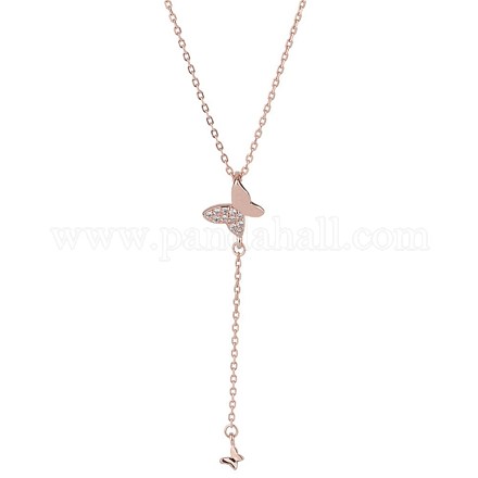 925 ожерелье с подвеской в виде бабочки из стерлингового серебра NJEW-BB57786-A-1