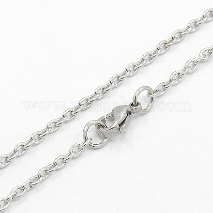 304 Stainless Steel Cable Chain Necklaces X-STAS-O037-120P-1