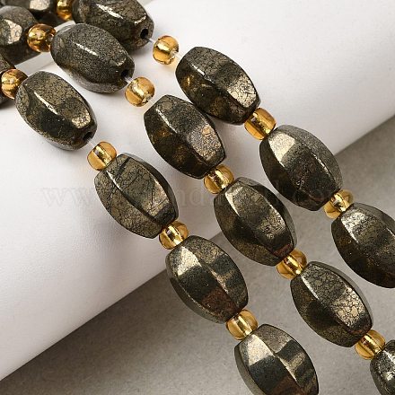 Природного пирита бисер нитей&nbsp;G-Z131-E01-01-1