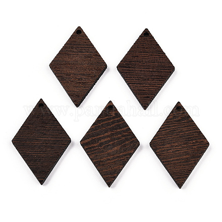Colgantes de madera de wengué natural WOOD-T023-46A-01-1