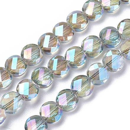 Electroplate Glass Beads Strands EGLA-J149-B-FR02-1