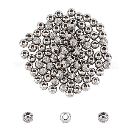Unicraftale environ 100 pièces 4mm rondelle perles d'espacement en acier inoxydable perles en vrac 1.5mm trou perles accessoires pour bricolage bracelets colliers fabrication de bijoux STAS-UN0006-40P-1
