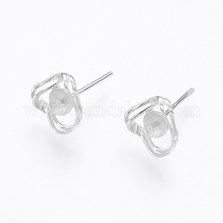 Accessoires de clous d'oreilles en 925 argent sterling STER-F042-05P-1