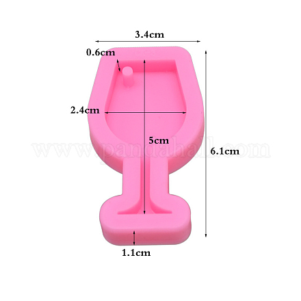 Forme de verre à vin pendentif bricolage moules en silicone SIMO-PW0001-325N-1