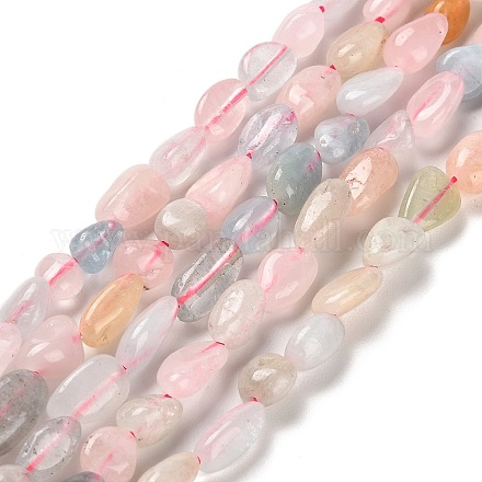 Chapelets de perles en morganite naturelle G-Q1004-01A-1