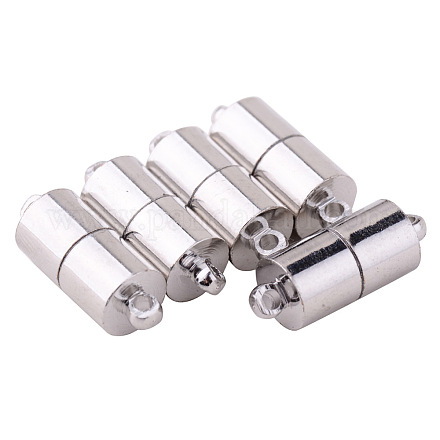PandaHall Elite 5 Sets Column Brass Magnetic Screw Clasps for DIY Jewelry Making KK-PH0012-10-NF-1
