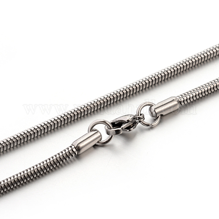 304 de acero inoxidable collares de cadena de serpiente redonda STAS-M174-005P-2.4-01-1