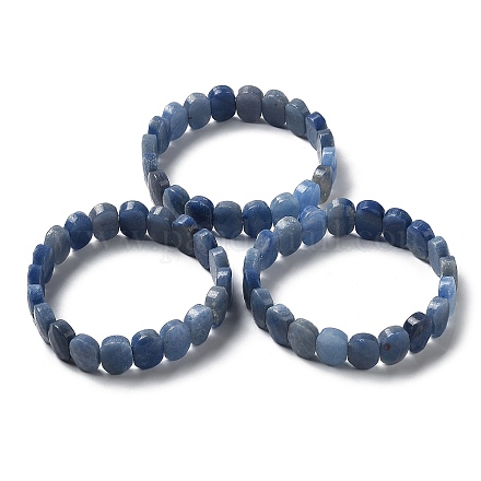 Bracelet extensible en perles de cyanite naturelle G-E010-01-10-1