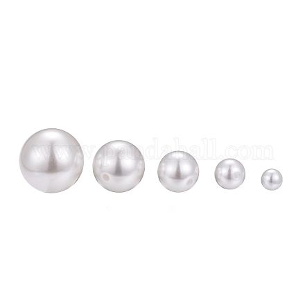 Eco-Friendly Plastic Imitation Pearl Beads MACR-ZZ0001-01-1