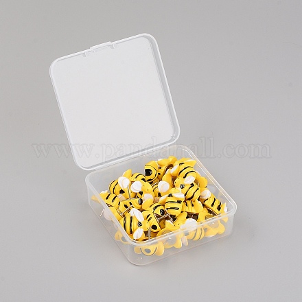 Plastic Bee Push Pins AJEW-WH0189-56-1
