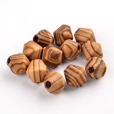 Perle di legno naturale non colorato WOOD-Q012-03A-LF-1