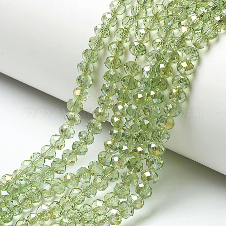 Electroplate Transparent Glass Beads Strands EGLA-A034-T2mm-H02-1