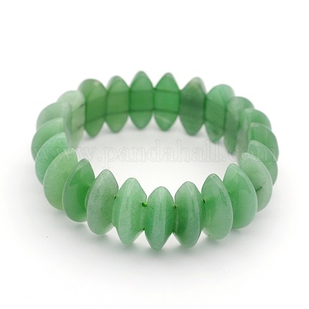 Aventurine pierres précieuses bracelets verts naturels perles extensibles BJEW-J121-05-1