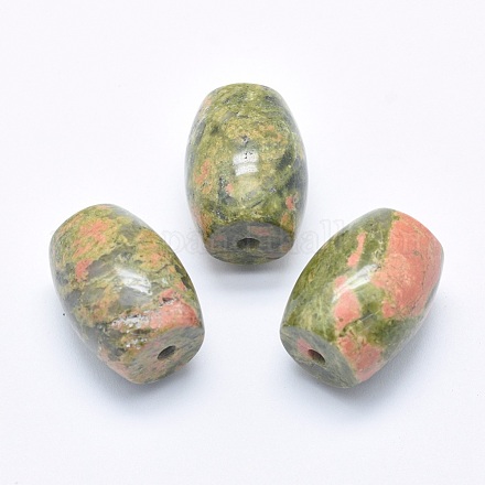 Perles d'unakite naturelles G-P384-U08-1