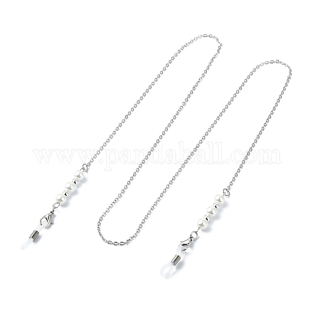 Cadenas de gafas con cuentas de perlas de vidrio AJEW-EH00391-1